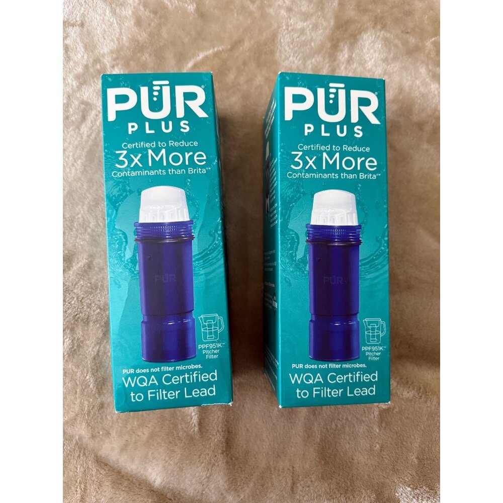 PUR Plus Pitcher Water Filter PPF951K – Certified to Reduce Lead – Lot of 2